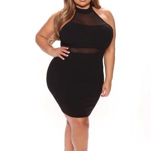 Black Halter Bodycon Dress